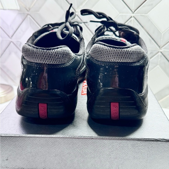 Men’s Prada Emerlad Green leather trainers - Picture 5 of 7